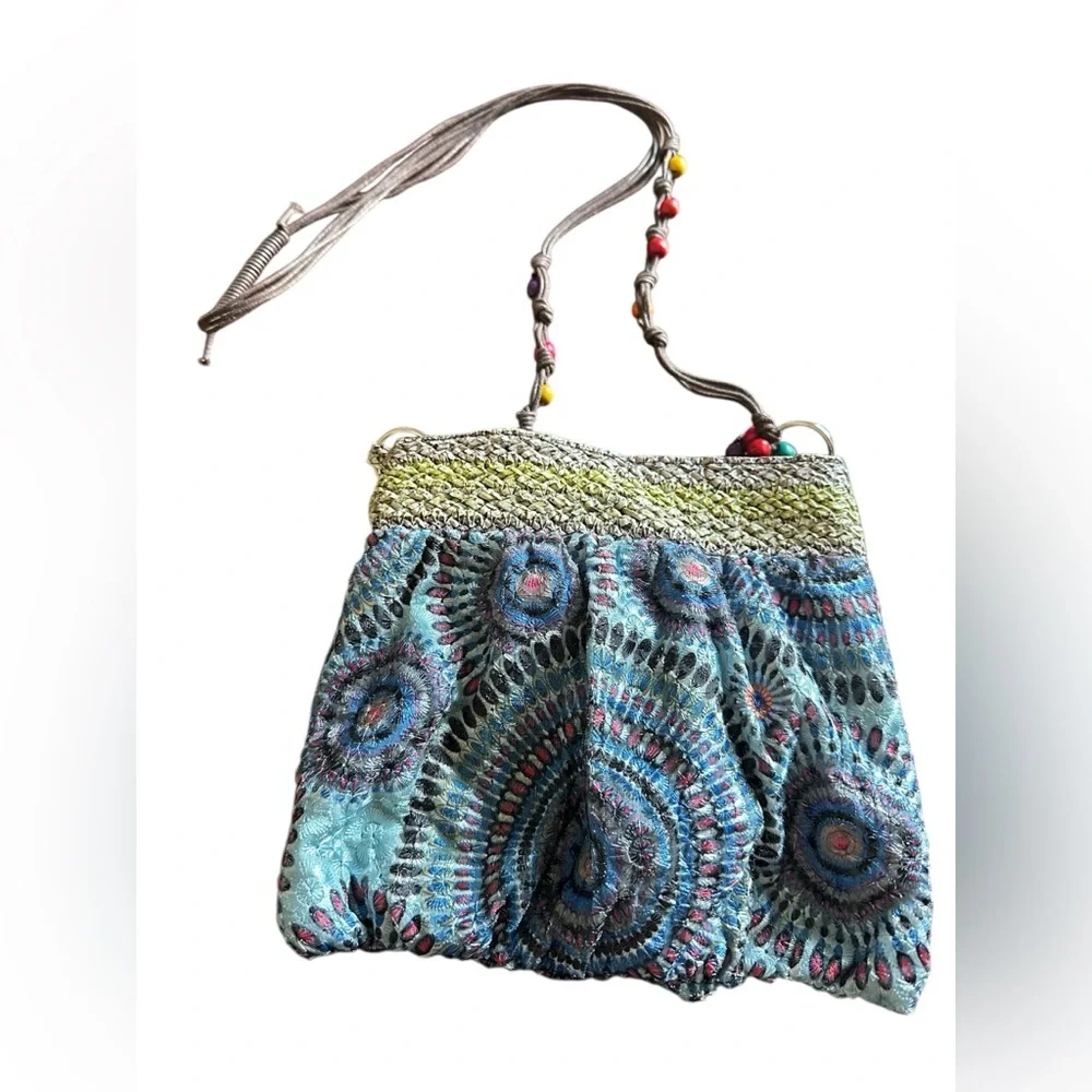 Boho Style Pouch Beaded Crossbody Purse